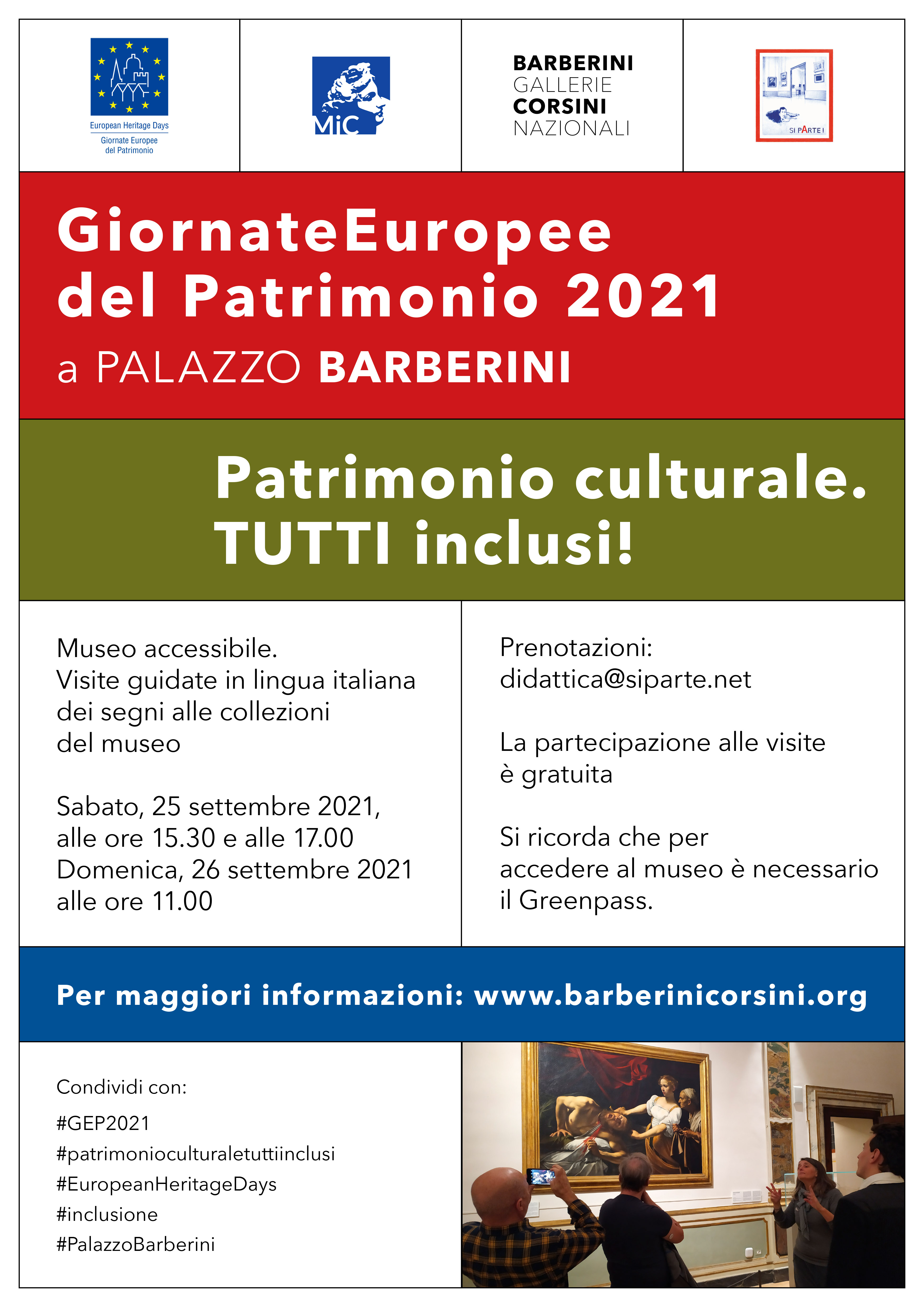 Patrimonio culturale. TUTTI inclusi! - Giornate Europee del Patrimonio a Palazzo Barberini